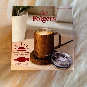 Folgers USB Powered Coffee Mug, Lid, and Warmer